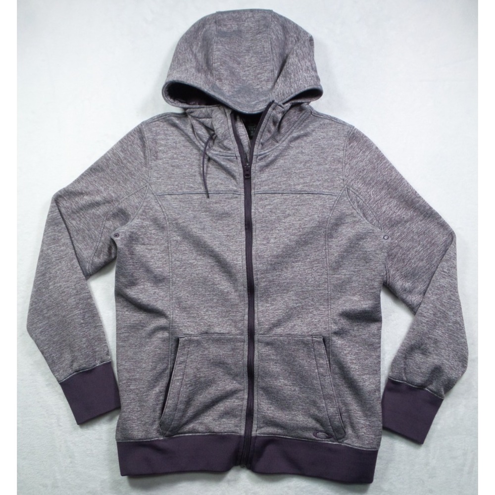 Oakley Jacket Womens Size Large Purple Hooded Over Easy DWR Full Zip Pockets